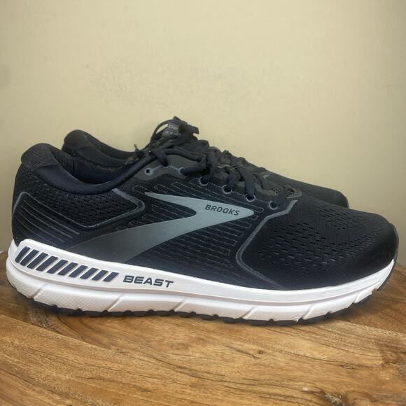 Brooks Beast 20 Mens Black White Size 13 4E Extra Wide Running Shoes 1103274E051 - Picture 1 of 11